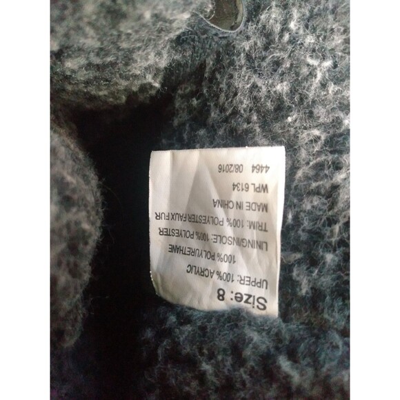 Mukluks Women's size 8 Black Winter Boots Lace Up Aztec Geometric Print Faux Fur - Picture 7 of 8